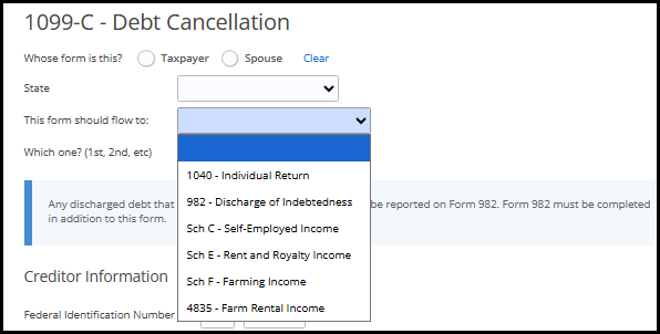 1099-C Screen