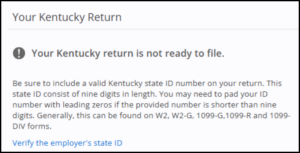 KY State ID Error